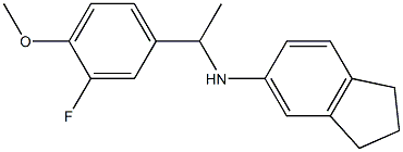 N-[1-(3-fluoro-4-methoxyphenyl)ethyl]-2,3-dihydro-1H-inden-5-amine Structure