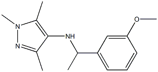 N-[1-(3-methoxyphenyl)ethyl]-1,3,5-trimethyl-1H-pyrazol-4-amine 化学構造式
