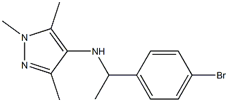 N-[1-(4-bromophenyl)ethyl]-1,3,5-trimethyl-1H-pyrazol-4-amine Structure