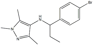 N-[1-(4-bromophenyl)propyl]-1,3,5-trimethyl-1H-pyrazol-4-amine Struktur