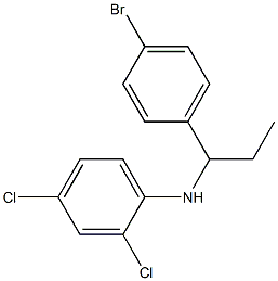 N-[1-(4-bromophenyl)propyl]-2,4-dichloroaniline Struktur