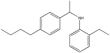 N-[1-(4-butylphenyl)ethyl]-2-ethylaniline Struktur