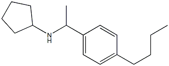 N-[1-(4-butylphenyl)ethyl]cyclopentanamine 结构式