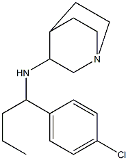 N-[1-(4-chlorophenyl)butyl]-1-azabicyclo[2.2.2]octan-3-amine Structure