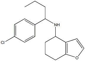 N-[1-(4-chlorophenyl)butyl]-4,5,6,7-tetrahydro-1-benzofuran-4-amine 化学構造式