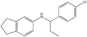 N-[1-(4-chlorophenyl)propyl]-2,3-dihydro-1H-inden-5-amine 结构式