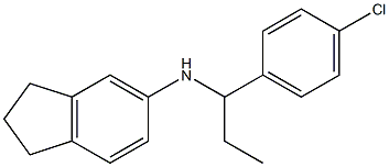 N-[1-(4-chlorophenyl)propyl]-2,3-dihydro-1H-inden-5-amine 化学構造式