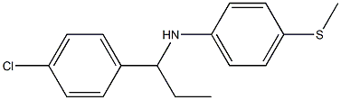 N-[1-(4-chlorophenyl)propyl]-4-(methylsulfanyl)aniline 化学構造式