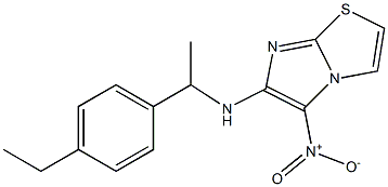 N-[1-(4-ethylphenyl)ethyl]-5-nitroimidazo[2,1-b][1,3]thiazol-6-amine 结构式