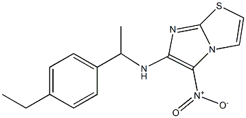 N-[1-(4-ethylphenyl)ethyl]-5-nitroimidazo[2,1-b][1,3]thiazol-6-amine,,结构式