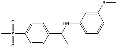 N-[1-(4-methanesulfonylphenyl)ethyl]-3-(methylsulfanyl)aniline,,结构式