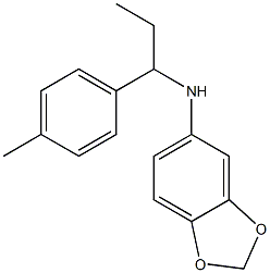 N-[1-(4-methylphenyl)propyl]-2H-1,3-benzodioxol-5-amine,,结构式