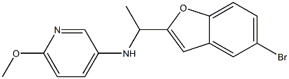 N-[1-(5-bromo-1-benzofuran-2-yl)ethyl]-6-methoxypyridin-3-amine Struktur