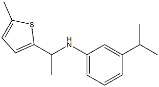 N-[1-(5-methylthiophen-2-yl)ethyl]-3-(propan-2-yl)aniline,,结构式