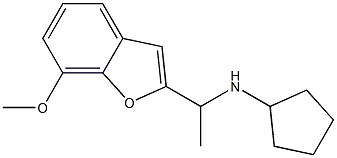 N-[1-(7-methoxy-1-benzofuran-2-yl)ethyl]cyclopentanamine 化学構造式