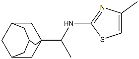 N-[1-(adamantan-1-yl)ethyl]-4-methyl-1,3-thiazol-2-amine,,结构式