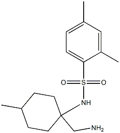 N-[1-(aminomethyl)-4-methylcyclohexyl]-2,4-dimethylbenzene-1-sulfonamide 化学構造式