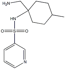 N-[1-(aminomethyl)-4-methylcyclohexyl]pyridine-3-sulfonamide,,结构式
