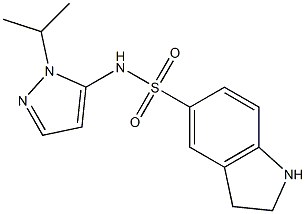 N-[1-(propan-2-yl)-1H-pyrazol-5-yl]-2,3-dihydro-1H-indole-5-sulfonamide Structure