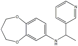 N-[1-(pyridin-3-yl)ethyl]-3,4-dihydro-2H-1,5-benzodioxepin-7-amine 化学構造式