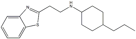 N-[2-(1,3-benzothiazol-2-yl)ethyl]-4-propylcyclohexan-1-amine,,结构式