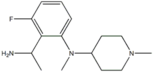 N-[2-(1-aminoethyl)-3-fluorophenyl]-N,1-dimethylpiperidin-4-amine Structure
