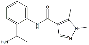 N-[2-(1-aminoethyl)phenyl]-1,5-dimethyl-1H-pyrazole-4-carboxamide,,结构式