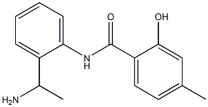 N-[2-(1-aminoethyl)phenyl]-2-hydroxy-4-methylbenzamide 结构式