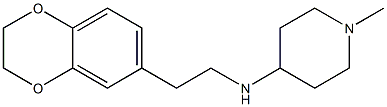 N-[2-(2,3-dihydro-1,4-benzodioxin-6-yl)ethyl]-1-methylpiperidin-4-amine Structure