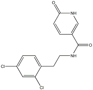 N-[2-(2,4-dichlorophenyl)ethyl]-6-oxo-1,6-dihydropyridine-3-carboxamide Struktur