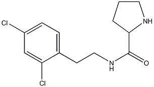 N-[2-(2,4-dichlorophenyl)ethyl]pyrrolidine-2-carboxamide,,结构式
