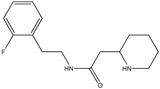 N-[2-(2-fluorophenyl)ethyl]-2-(piperidin-2-yl)acetamide 结构式