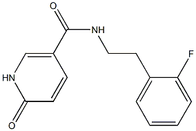 N-[2-(2-fluorophenyl)ethyl]-6-oxo-1,6-dihydropyridine-3-carboxamide Struktur