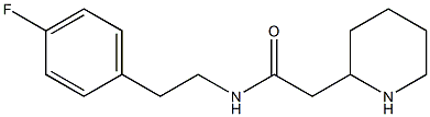 N-[2-(4-fluorophenyl)ethyl]-2-(piperidin-2-yl)acetamide 结构式