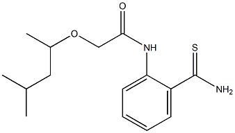 N-[2-(aminocarbonothioyl)phenyl]-2-(1,3-dimethylbutoxy)acetamide 化学構造式