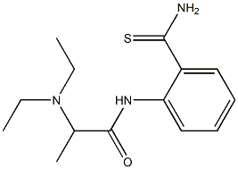 N-[2-(aminocarbonothioyl)phenyl]-2-(diethylamino)propanamide,,结构式