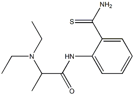 N-[2-(aminocarbonothioyl)phenyl]-2-(diethylamino)propanamide 化学構造式