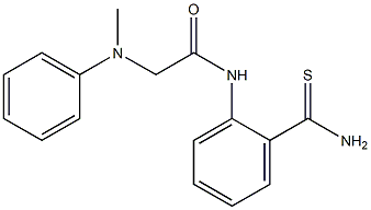 N-[2-(aminocarbonothioyl)phenyl]-2-[methyl(phenyl)amino]acetamide Structure