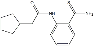 N-[2-(aminocarbonothioyl)phenyl]-2-cyclopentylacetamide,,结构式