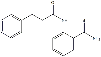 N-[2-(aminocarbonothioyl)phenyl]-3-phenylpropanamide Struktur