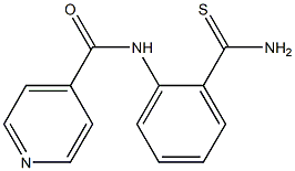 N-[2-(aminocarbonothioyl)phenyl]isonicotinamide 化学構造式