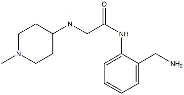 N-[2-(aminomethyl)phenyl]-2-[methyl(1-methylpiperidin-4-yl)amino]acetamide Struktur