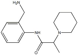 N-[2-(aminomethyl)phenyl]-2-piperidin-1-ylpropanamide,,结构式