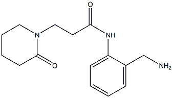 N-[2-(aminomethyl)phenyl]-3-(2-oxopiperidin-1-yl)propanamide Structure