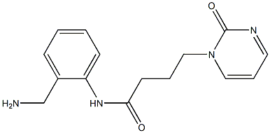 N-[2-(aminomethyl)phenyl]-4-(2-oxopyrimidin-1(2H)-yl)butanamide Struktur