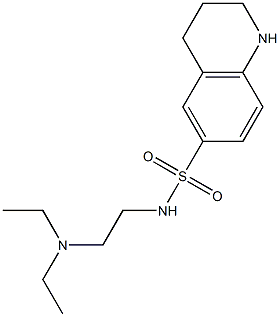 N-[2-(diethylamino)ethyl]-1,2,3,4-tetrahydroquinoline-6-sulfonamide 化学構造式