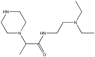 N-[2-(diethylamino)ethyl]-2-(piperazin-1-yl)propanamide,,结构式