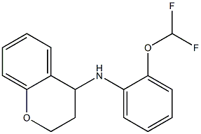 N-[2-(difluoromethoxy)phenyl]-3,4-dihydro-2H-1-benzopyran-4-amine,,结构式