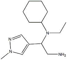 N-[2-amino-1-(1-methyl-1H-pyrazol-4-yl)ethyl]-N-ethylcyclohexanamine 结构式