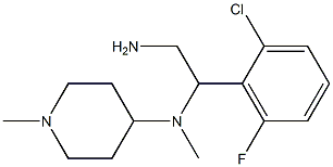 N-[2-amino-1-(2-chloro-6-fluorophenyl)ethyl]-N,1-dimethylpiperidin-4-amine Structure